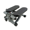 Silver grey hydraulic resistance mini treadmill exercise machine with pedal configuration