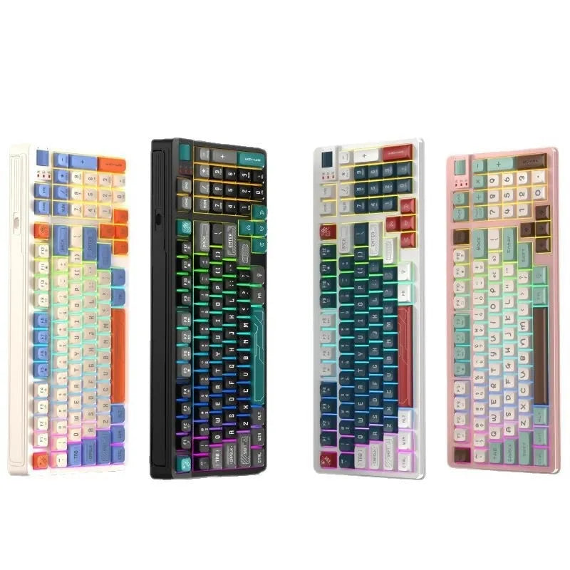 USB desktop keyboard with luminous backlit keys in a black and green colour combination.