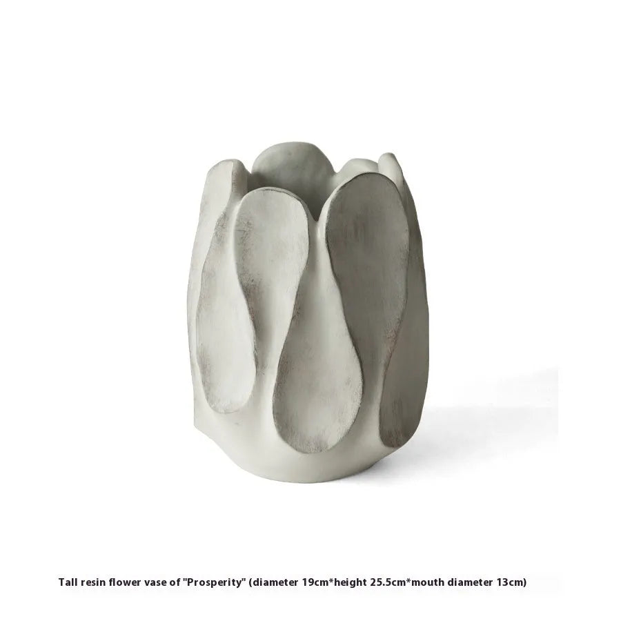 Irregular ceramic art vase in high and low style options for flower arrangements