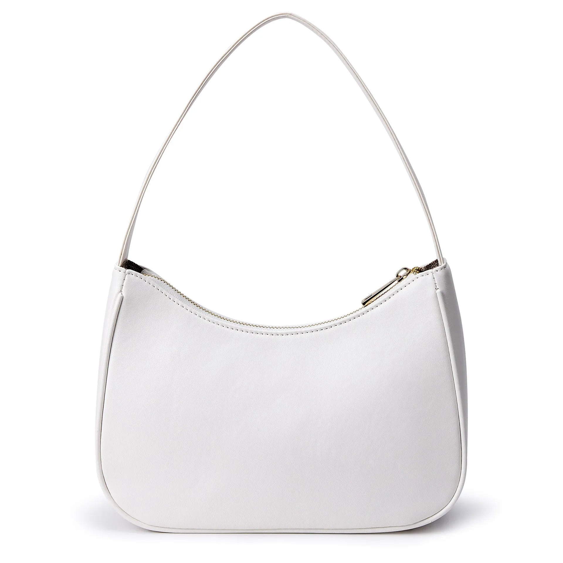 Retro-style waterproof PU shoulder bag in multiple colour options including apricot and glitter