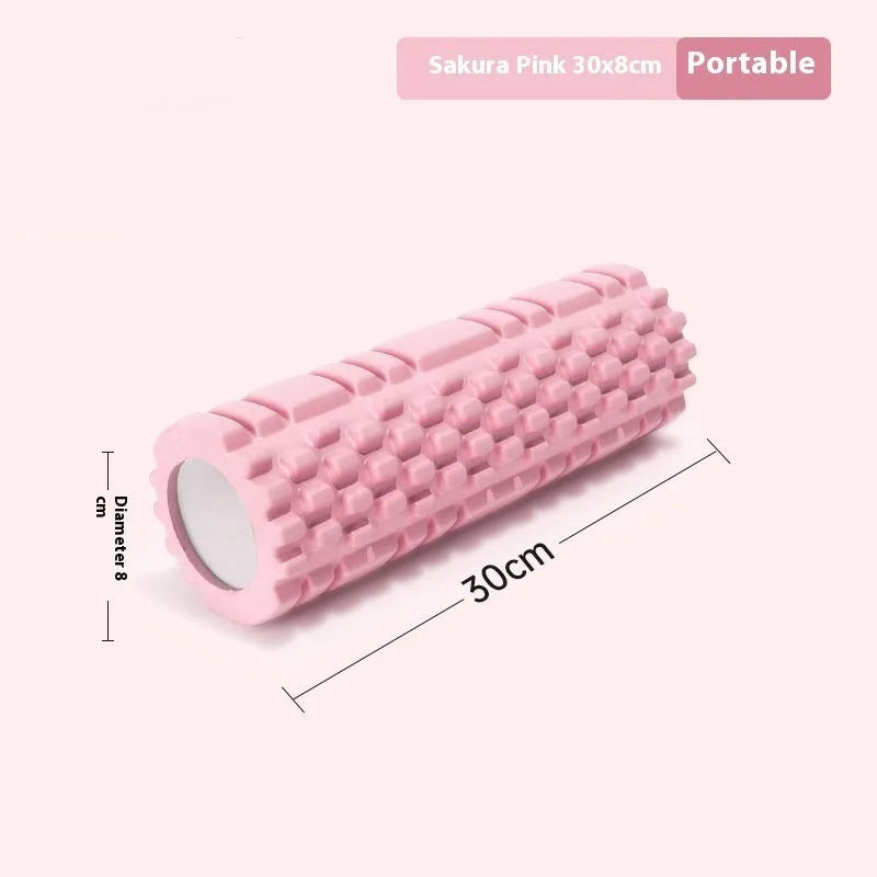 EVA foam roller for fitness in black, grey, pink, sky blue or light purple colours