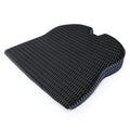 Memory foam car cushion with adjustable strap in regular size on office chair