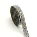 Self-adhesive water drill strips in glass electroplating finish for clothing decoration