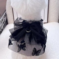 Black polyester princess tulle skirt pet clothing for small dogs and cats