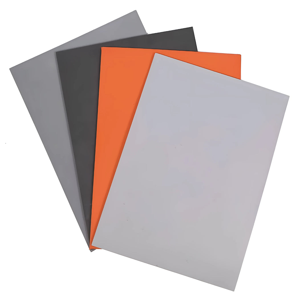 Dark gray laser engraving pad A4 size 23mm thick on workbench