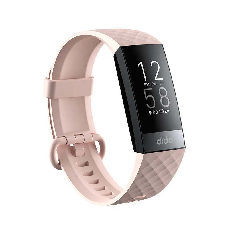 Y6 Black smart bracelet with screen displaying health metrics like ECG, blood pressure, and blood oxygen.