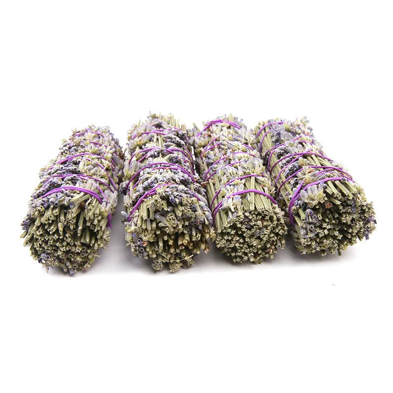 Natural dried flower lavender aromatherapy stick measuring 4 inches long