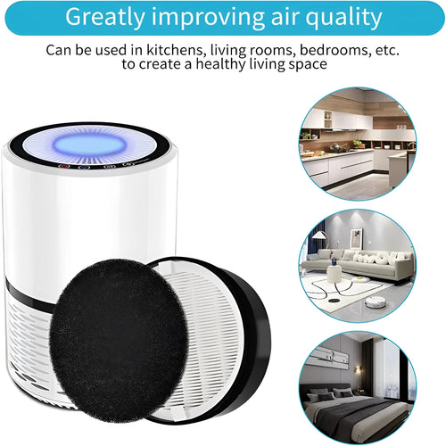 Levoit LV-H132 air purifier replacement pre-filter measuring 19cm square with filter screen and cotton.