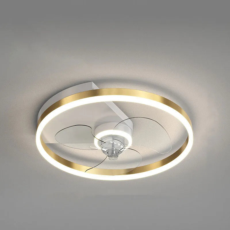 Modern Nordic style ceiling light with integrated fan for children's rooms, iron construction, LED illumination