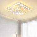 Modern thin-suction ceiling fan with integrated light fitting, 110cm diameter with acrylic shade