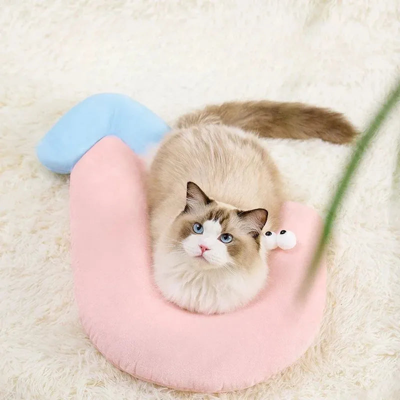 Cute cat eye pillow pet neck support in green, pink, yellow, small and large sizes