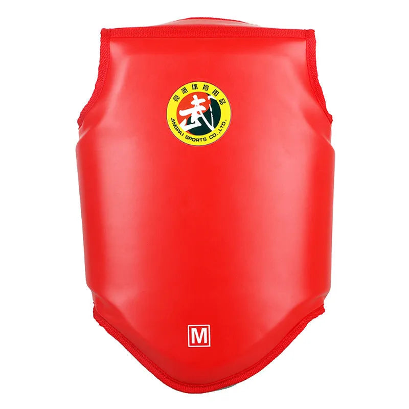 Red one-piece boxing chest protector vest for fighting training