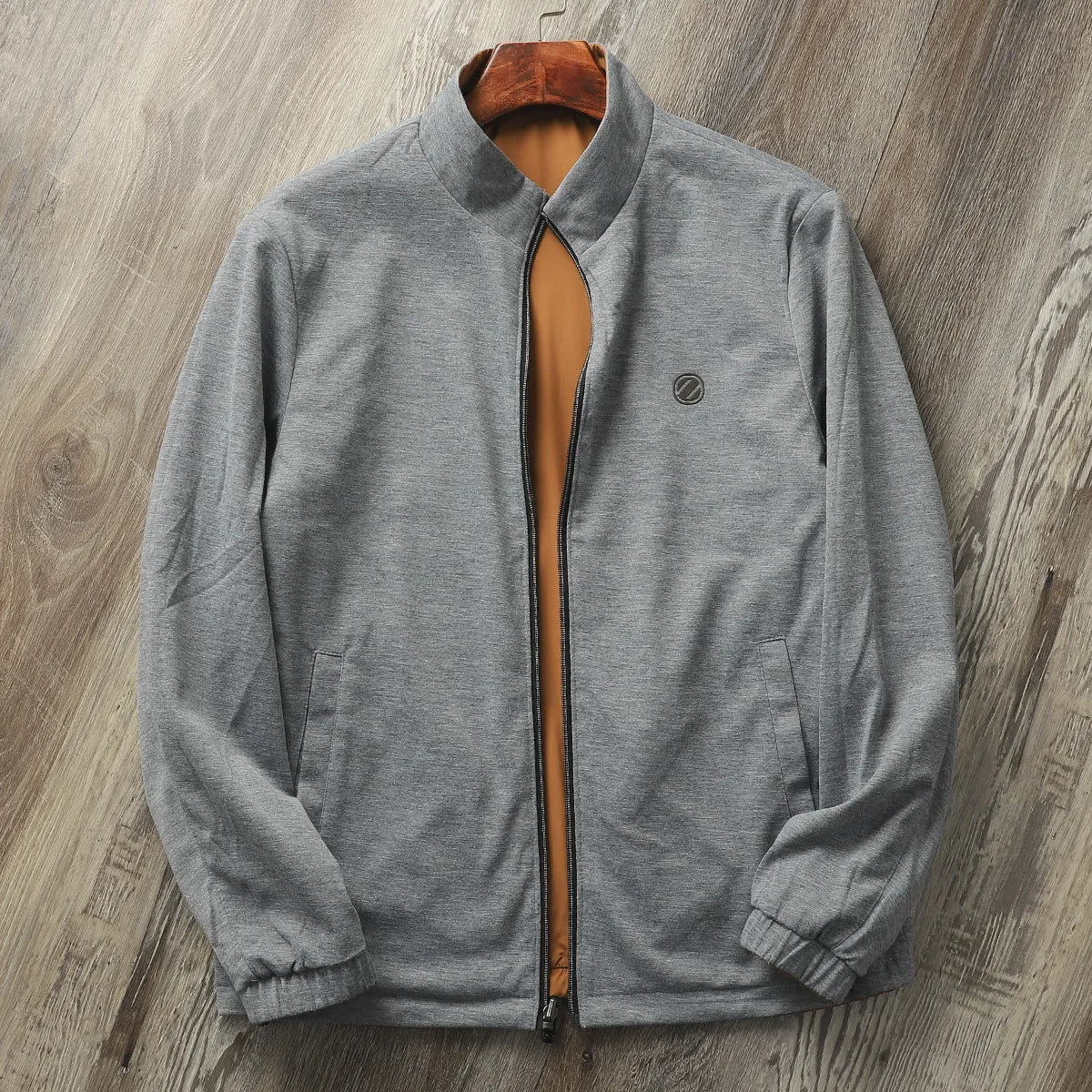 Men's stand collar business casual jacket in four colours with size range up to 4XL