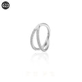 G23 titanium alloy lip and nose ring body jewellery with a zircon stud in gold or steel colour.