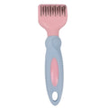 Stainless steel pet grooming comb with massage function in pink or purple colour