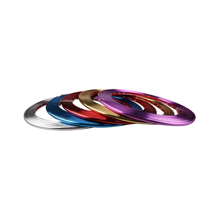 Purple metallic wheel trim sticker roll for vehicle hub decoration and protection