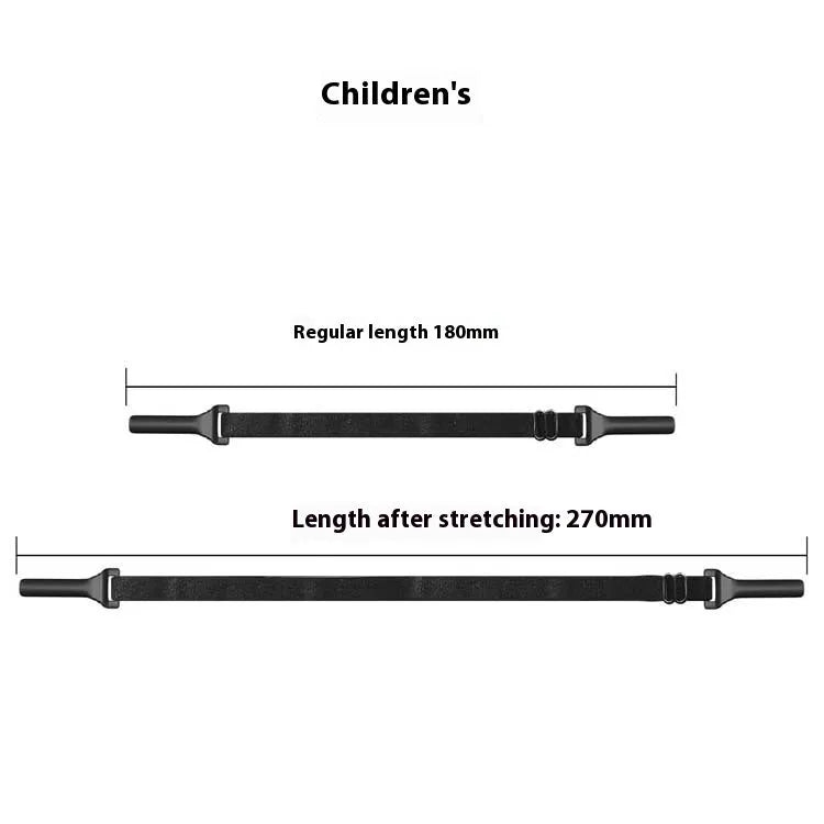 Black adjustable glasses cord with silicone ends and anti-skid fibre rope for eyewear retention
