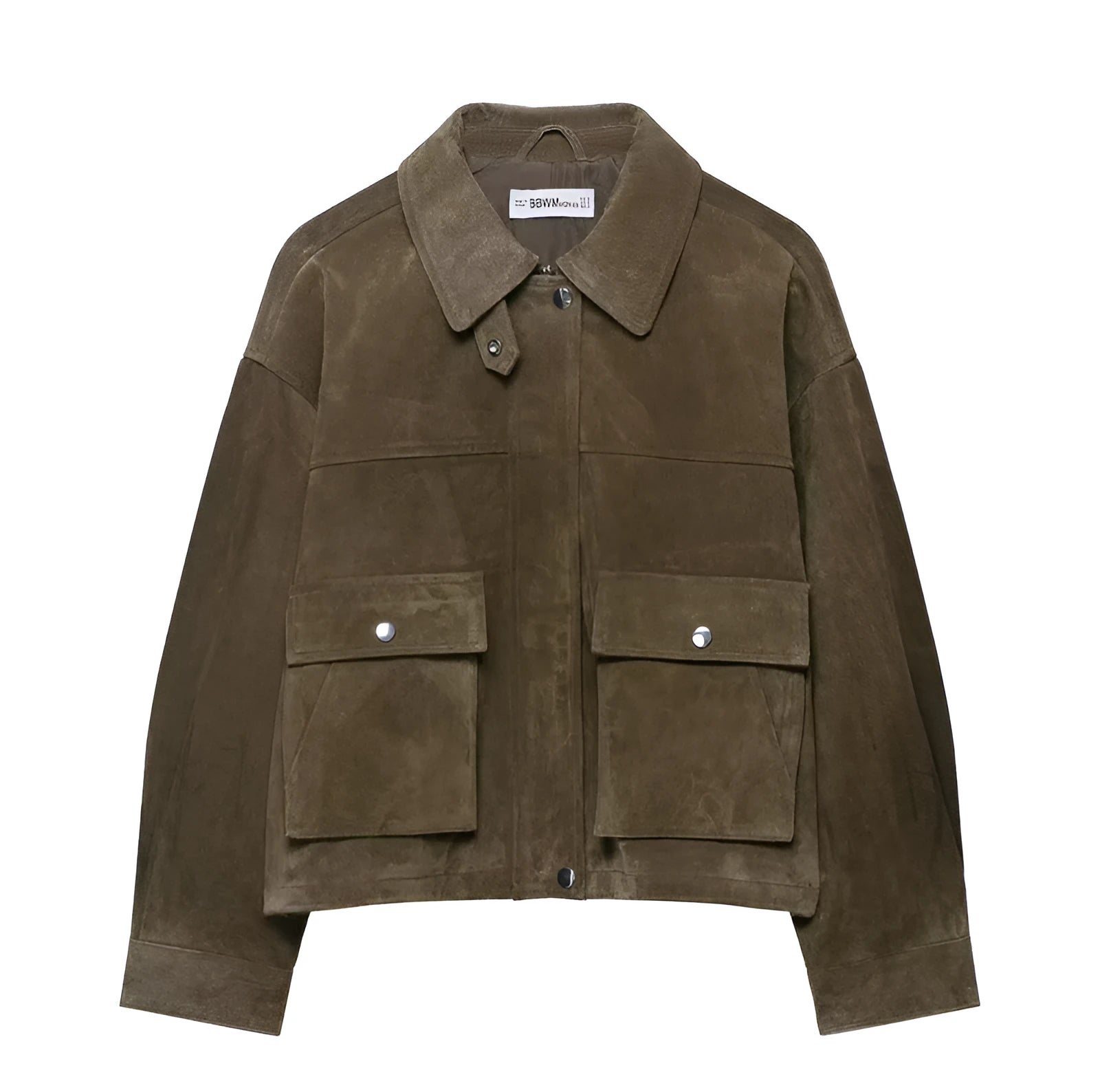 Women's medium thickness PU jacket in Japanese Korean casual style