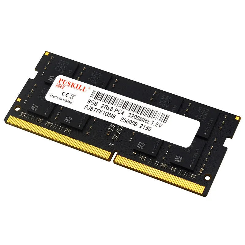 A single DDR4 laptop memory module (RAM stick) with a 260-pin connector.