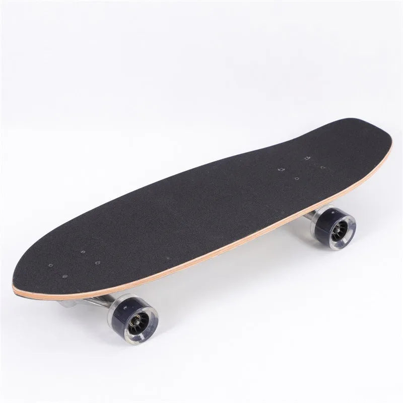 White maple wood street scooter with 31-inch deck for urban riding