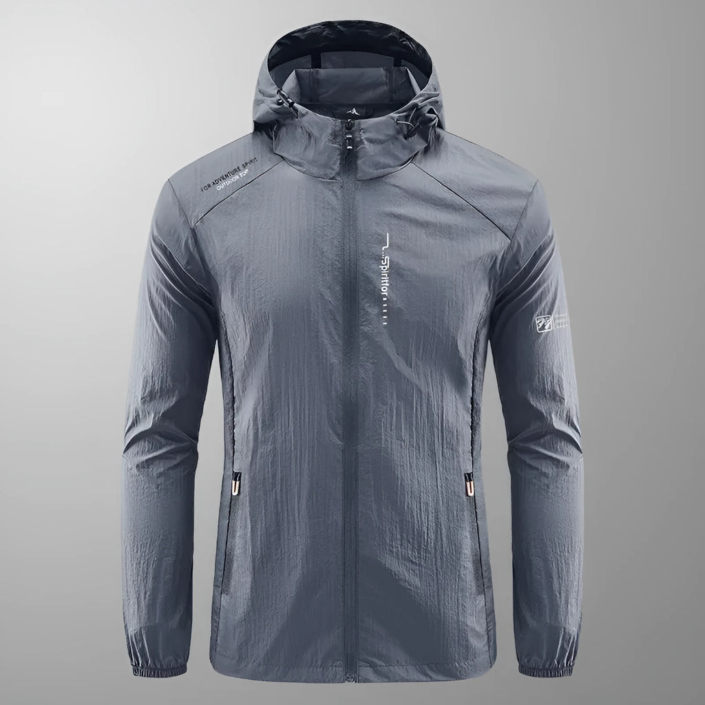 Men's lightweight summer hooded jacket in nylon fabric with loose fit available in five colours