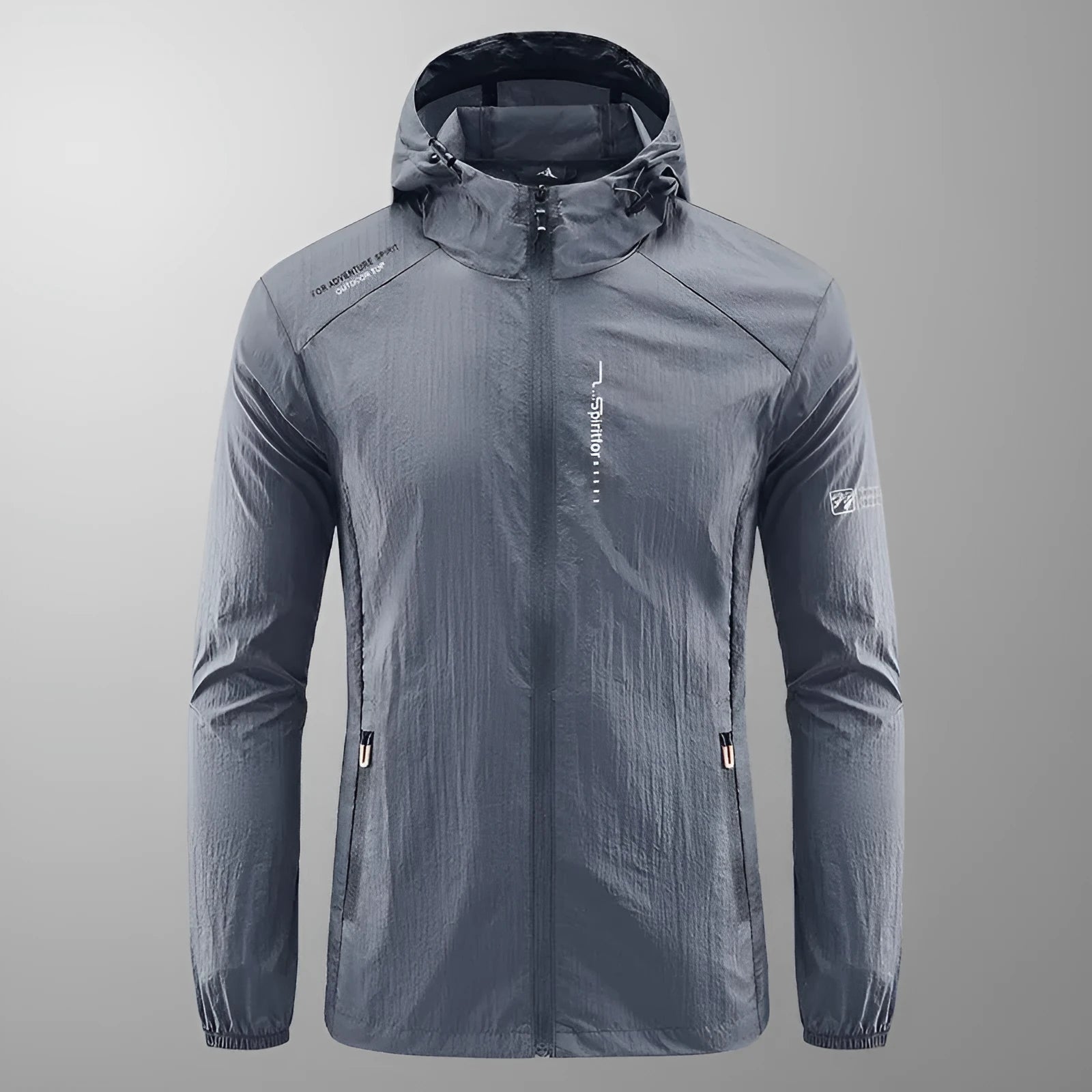 Men's lightweight summer hooded jacket in nylon fabric with loose fit available in five colours