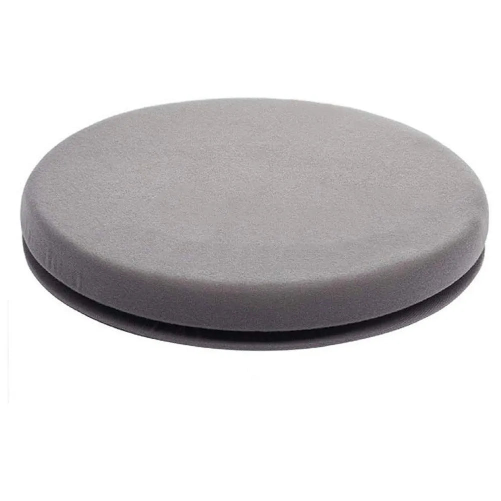 360-degree rotating car seat cushion with non-slip base and plush cloth cover