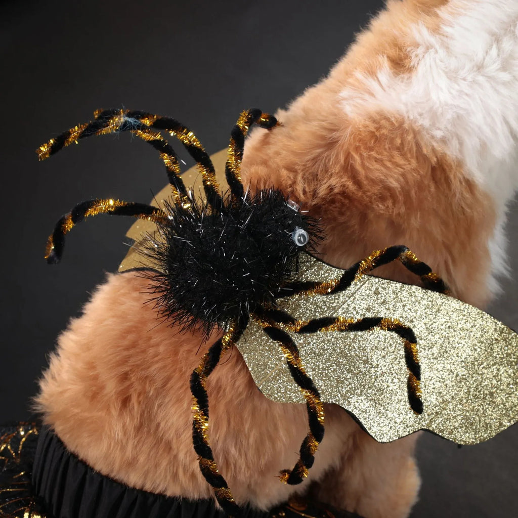 Polyester dog Halloween costume suit with zipper fastening in four standard sizes