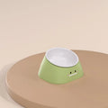 15-degree tilted cervical spine protection cat bowl in stainless steel and PP plastic with fall-resistant design