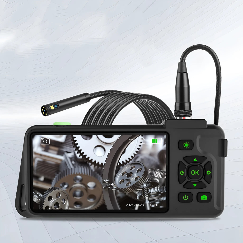 Portable handheld industrial endoscope with 4.5-inch IPS screen and 1 metre inspection cable