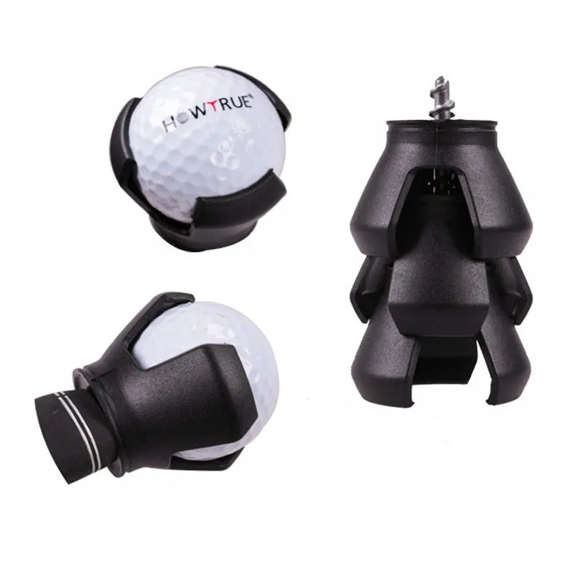 Black golf ball picker clip device for retrieving balls without bending, lightweight 60g construction