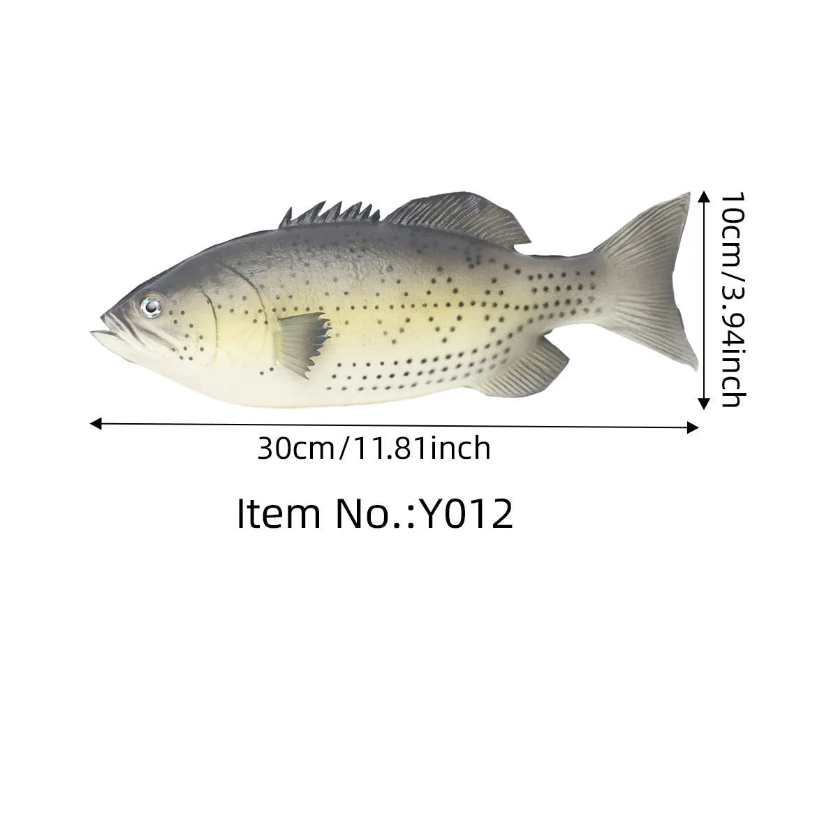 Three PU simulated fish ornaments showing yellow-fin tuna, yellow croaker, and flower fish designs for marine decoration