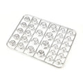 Set of 30 coloured ABS plastic screw caps for motorcycle engine M6 bolt heads.
