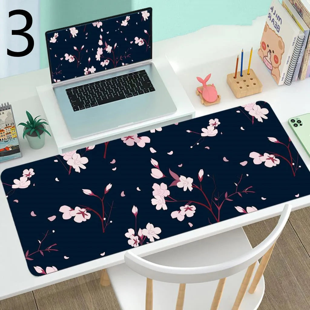 Large gaming mouse desk mat rubber printed pattern multiple sizes 300x600mm to 400x900mm picture colour