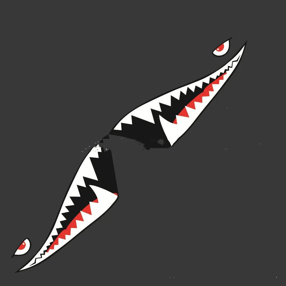 Large Shark series PVC decal sticker for car door, showing Model A and Model B design options.