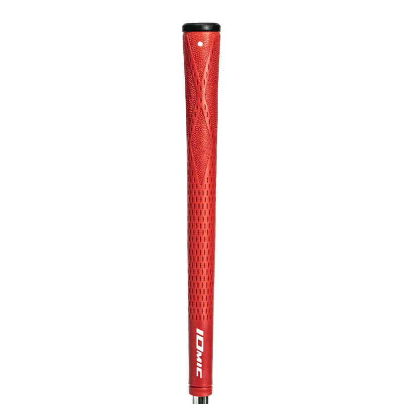TPE material golf club grip showing colour options including solid colours and black with red, green, or blue accent heads