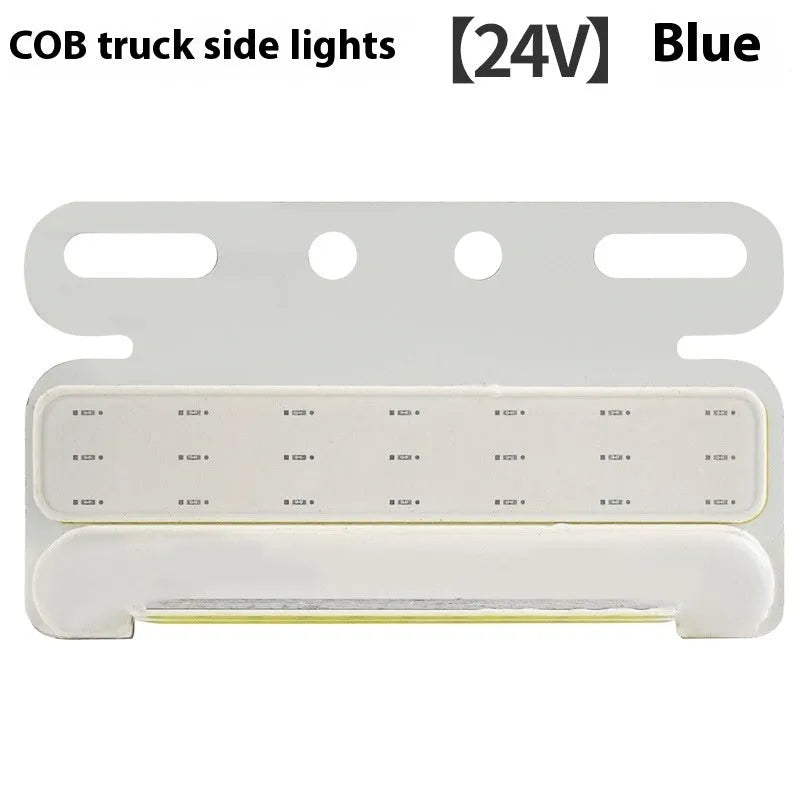 Waterproof aluminium alloy truck side light with super bright COB LED, for 12V or 24V vehicles.
