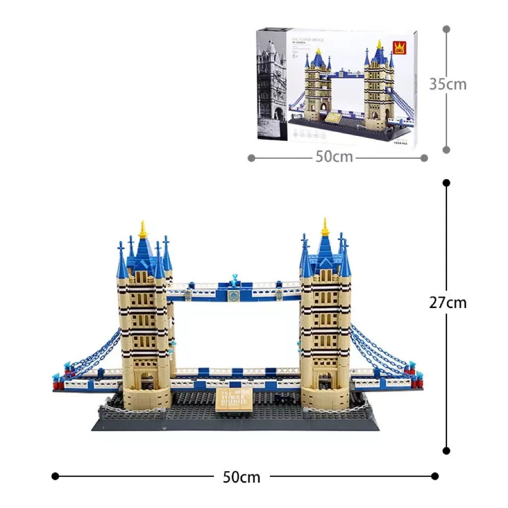 Wange small particle building blocks set with over 800 pieces for world landmark model construction