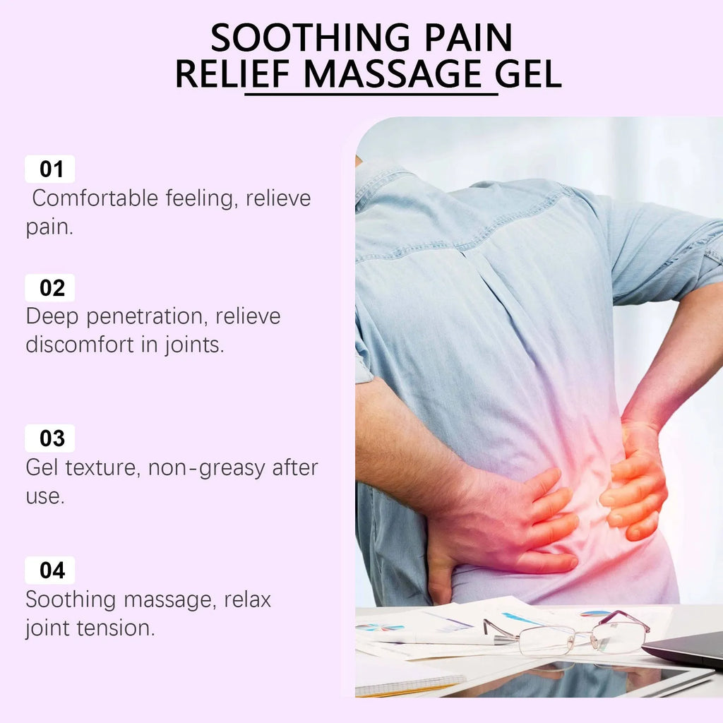 100g tub of cooling body massage gel for joint, knee, and elbow care.