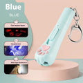 Cat teasing pen light toy with self-hi feature in cream white, pink or sky blue colour options