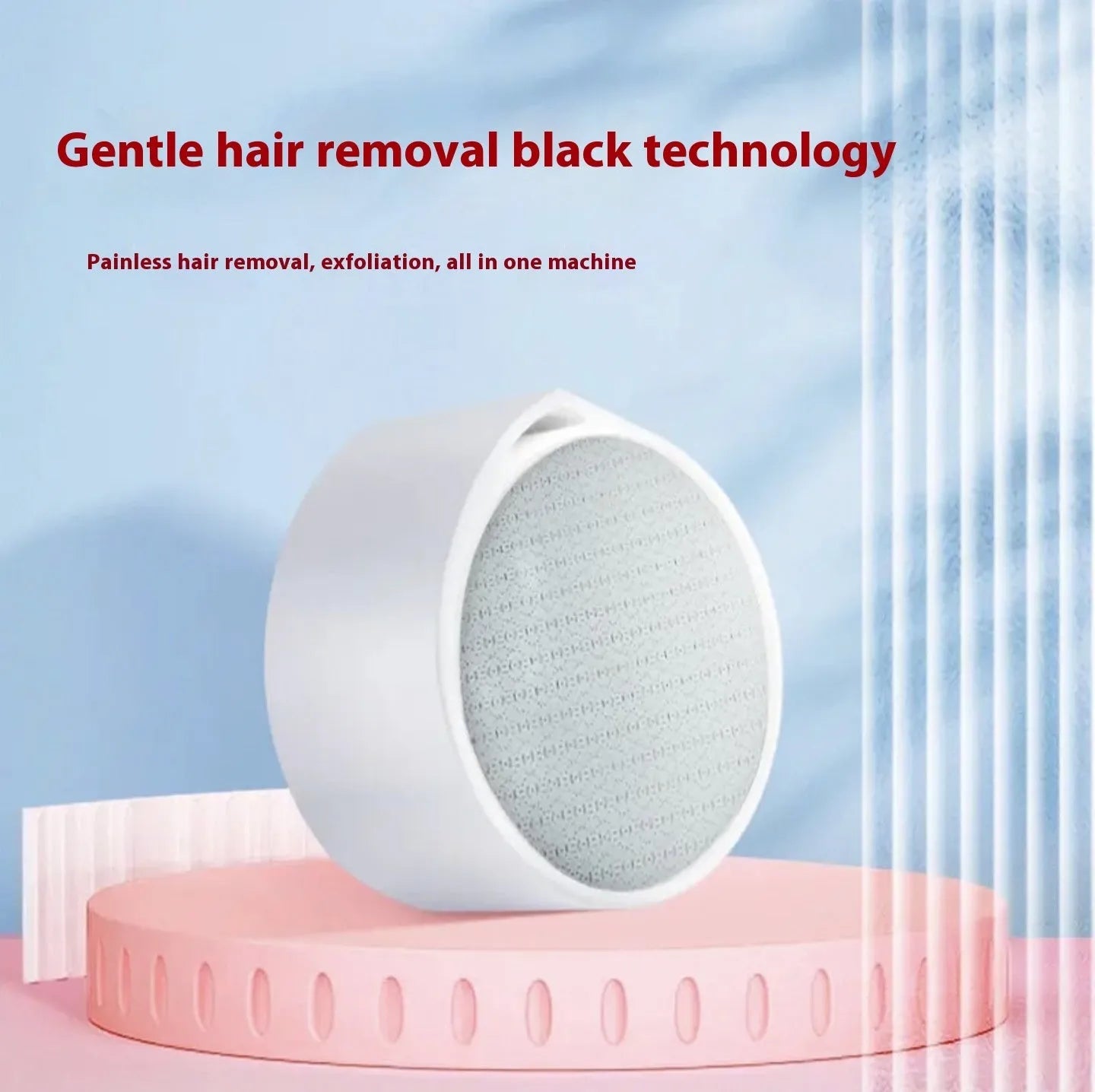 A 2-in-1 plastic nano glass epilator and dead skin remover foot grinder device.