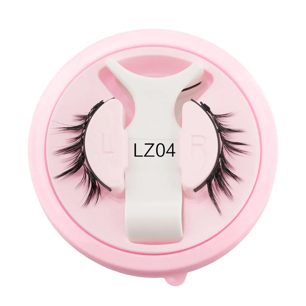 Set of five reusable waterproof false eyelashes in natural thick styles LZ03 LZ04 LZ05 LZ08 LZ14