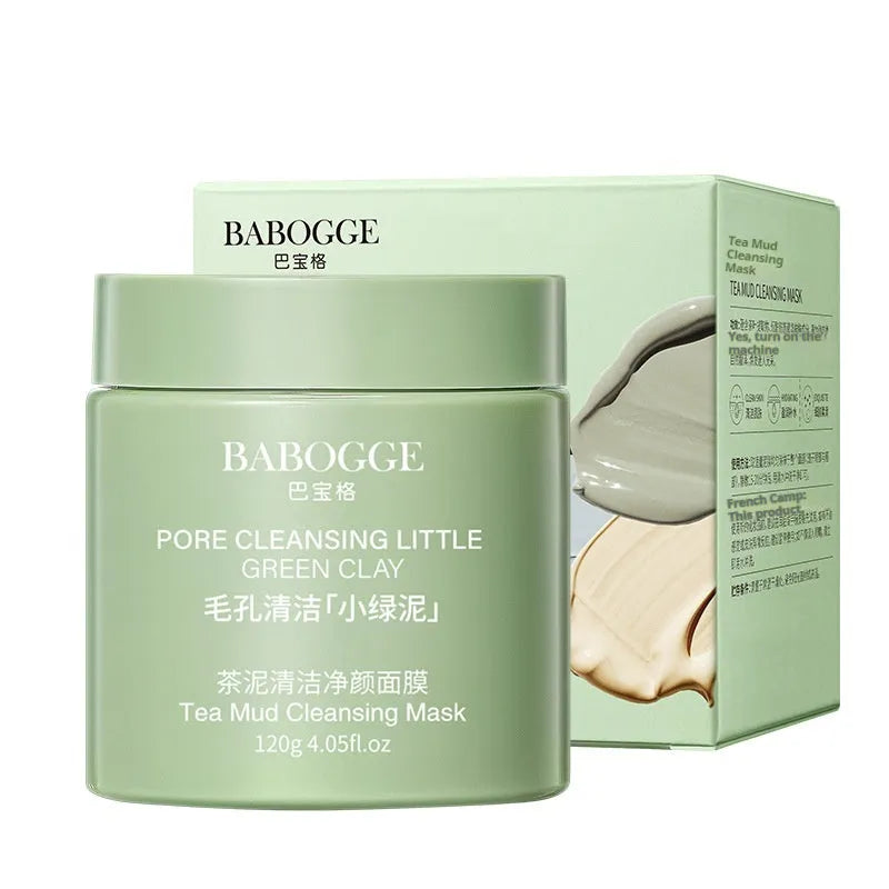 120g clay cleansing facial mask jar with daub application for deep cleansing without skin pulling