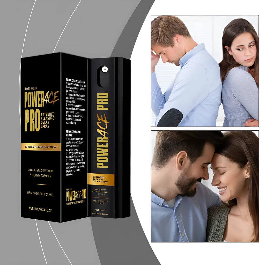 Men's 10 ml body moisturising spray bottle with botanical extracts including Eurycoma longifolia and rhodiola rosea.