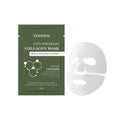 Anti-wrinkle collagen sheet mask with hyaluronic acid and nicotinamide serum in foil pack