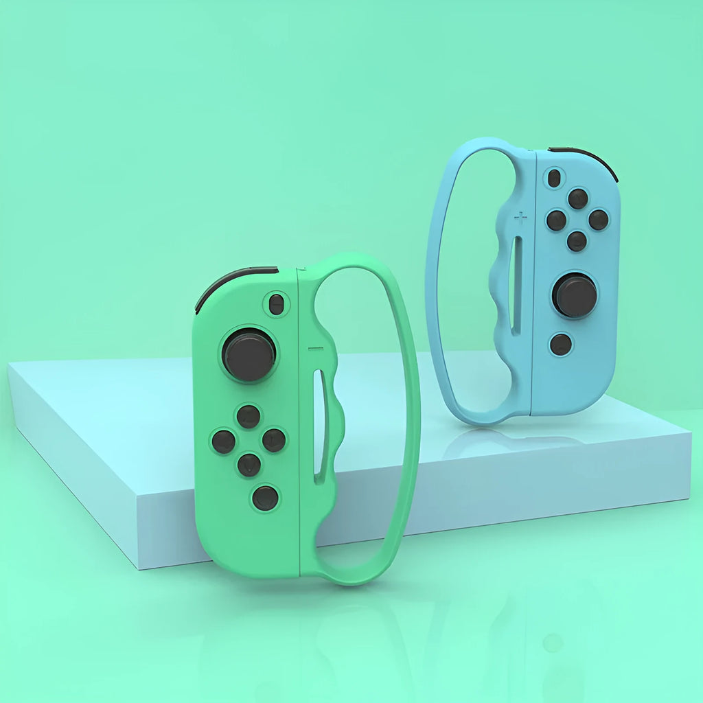 Joy-Con game controller hand grip with safety rope for boxing games