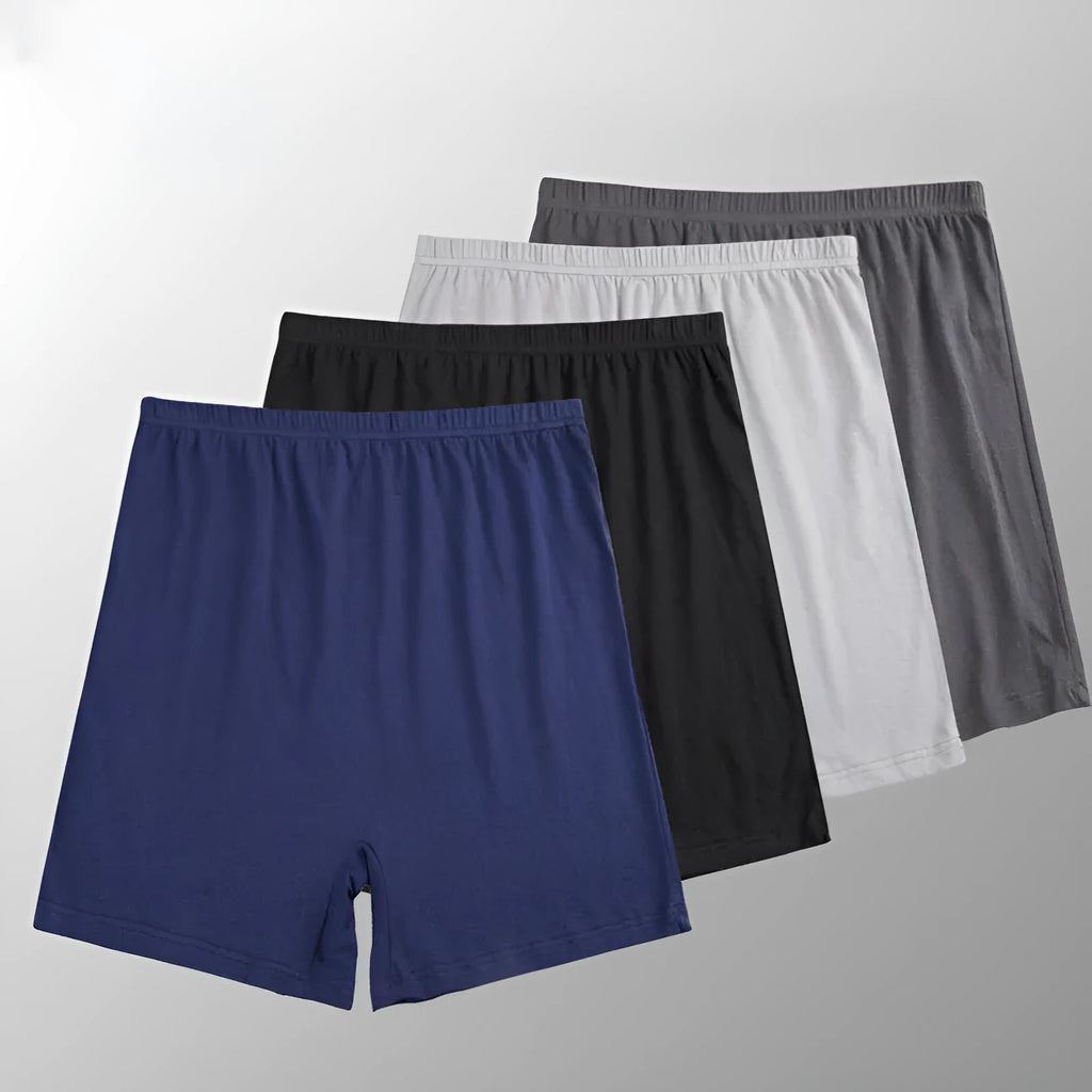 Men's solid colour boxer shorts in modal fabric with high waist design