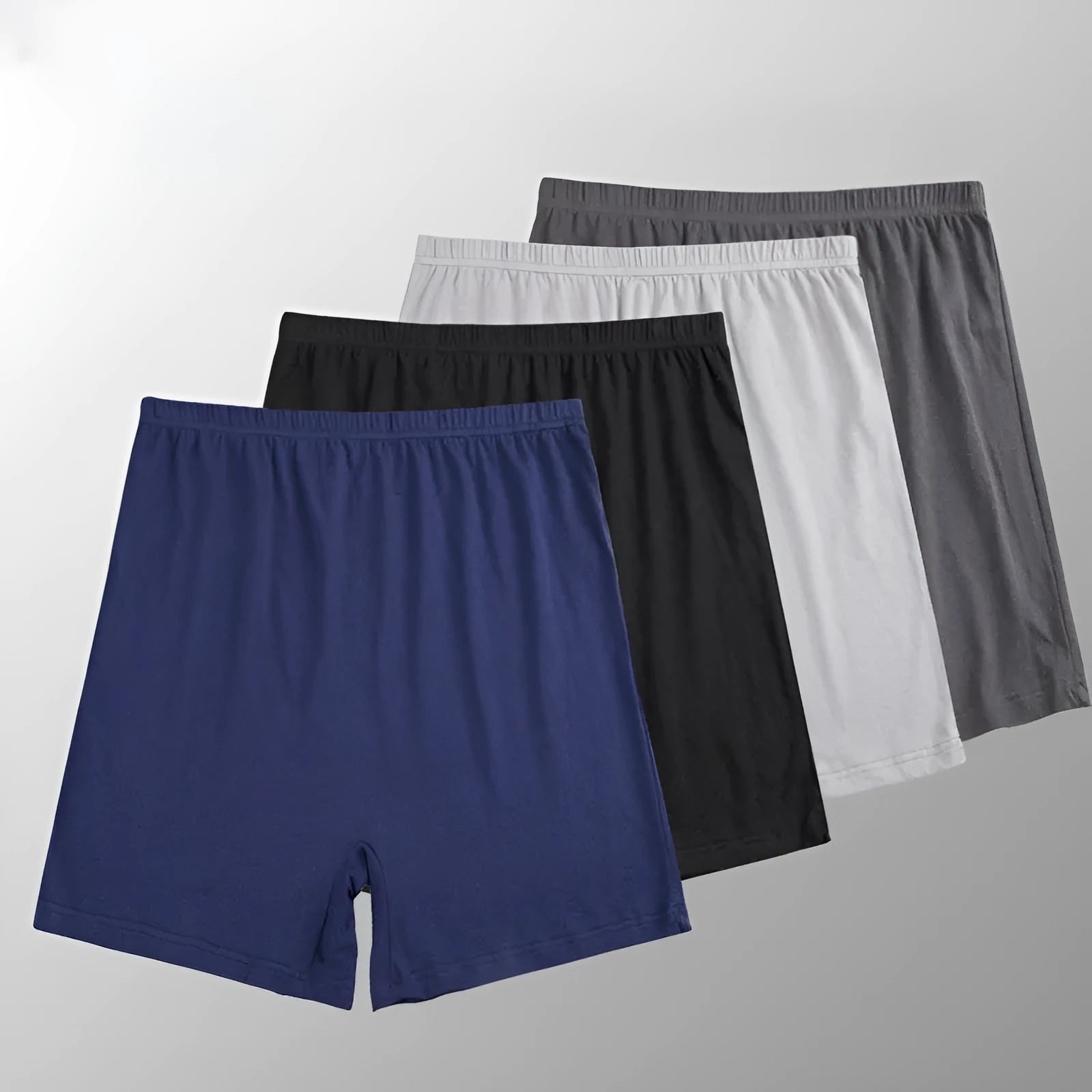 Men's solid colour boxer shorts in modal fabric with high waist design