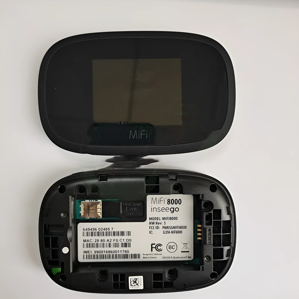 Black MiFi8000 dual core 4G portable wireless router with compact design