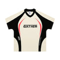 Men's loose fit t-shirt with colour matching letters printed design in apricot or black colour options